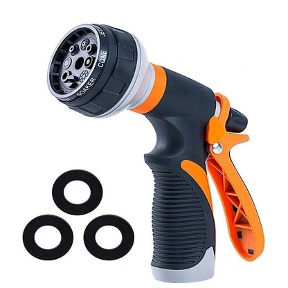 Sevenlady Hose Nozzles for Lawn & Garden, Heavy-Duty Multi-Function Water Hose Nozzle, 8 Spray Patterns for Watering Plants, Cleaning Cars, Showering Pets